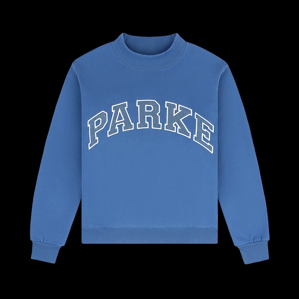 PARKE-Fleece-Vintage Denim Varsity Mockneck-Washed Indigo Vintage Denim-S/M